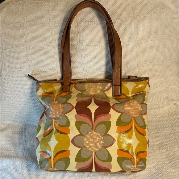 Fossil Coated Canvas Shoulder Bag with Cowhide Leather Trim - Picture 2 of 10